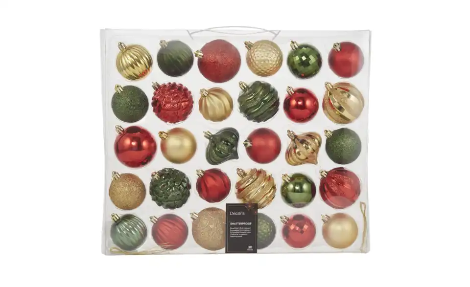 Weihnachtsbaumkugeln, 30er Set, in Wohnsituation