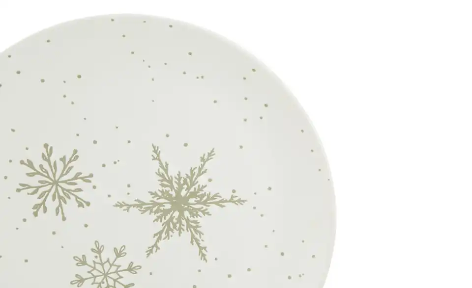 Teller Schneeflocken, Detailansicht