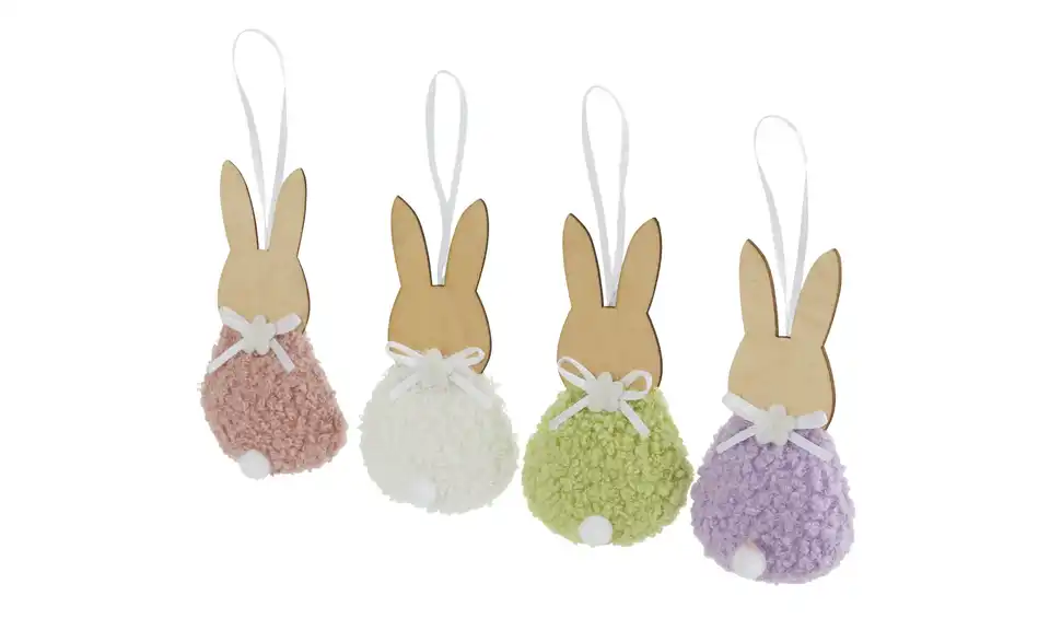 HOME STORY 4er Set Anhänger Osterhase, Perspektive