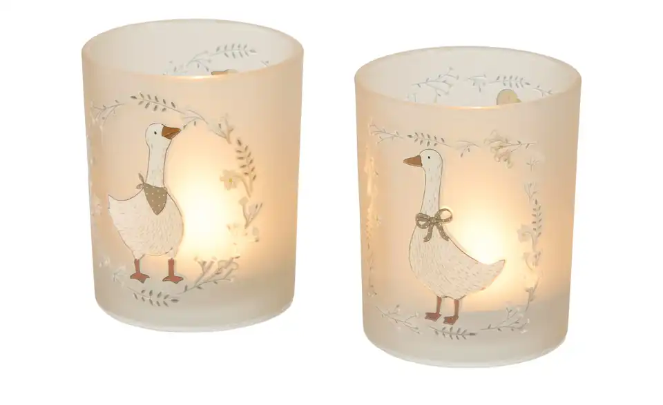 Windlicht Goosie, sortiert, Beleuchtet