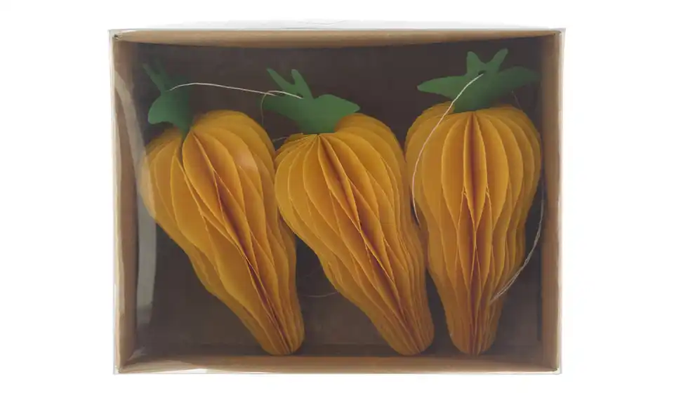 Osteranhänger Karotten, 3er Set, Frontansicht