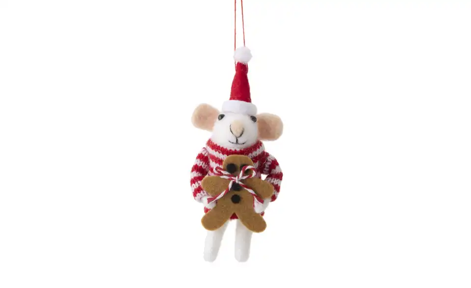 HOME STORY Anhänger Weihnachtsmaus, Frontansicht