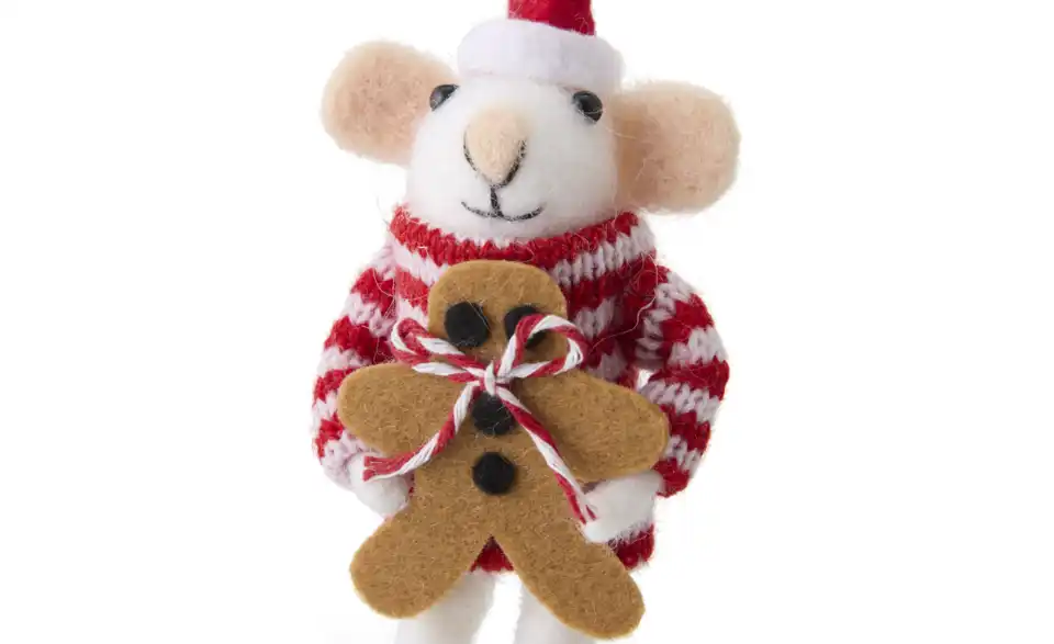 HOME STORY Anhänger Weihnachtsmaus, Detailansicht