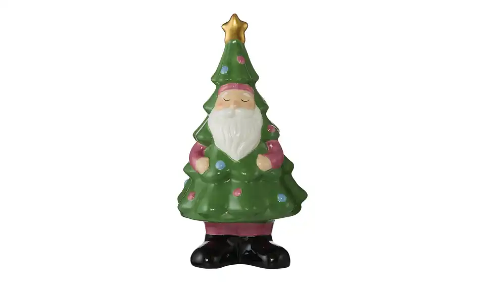 HOME STORY Dekofigur Santa im Baum, Frontansicht