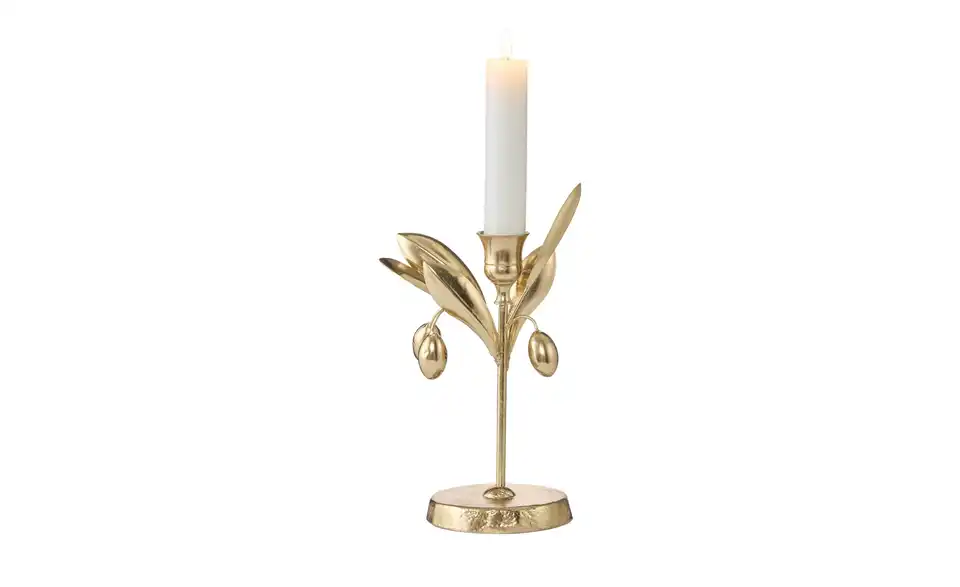 HOME STORY Kerzenhalter Olive, Beleuchtet