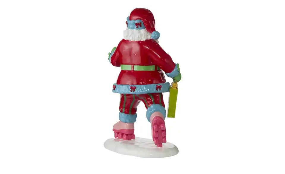 HOME STORY Dekofigur Santa auf Inliner, Rückansicht