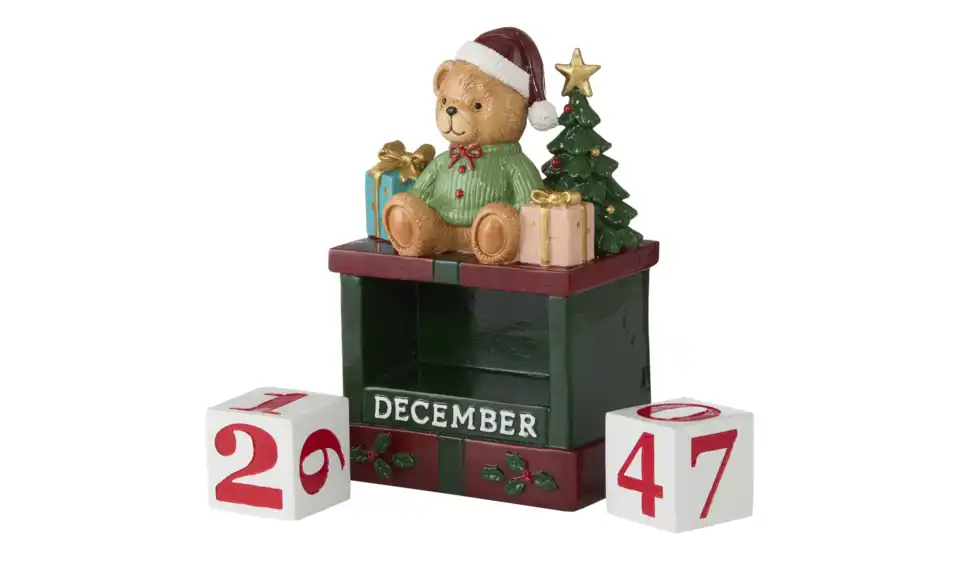 HOME STORY Bärenfigur mit Kalender, Perspektive