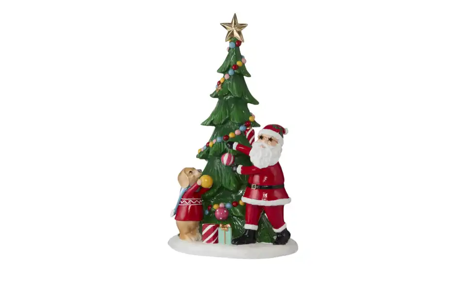 HOME STORY Dekofigur Santa mit Baum, Perspektive