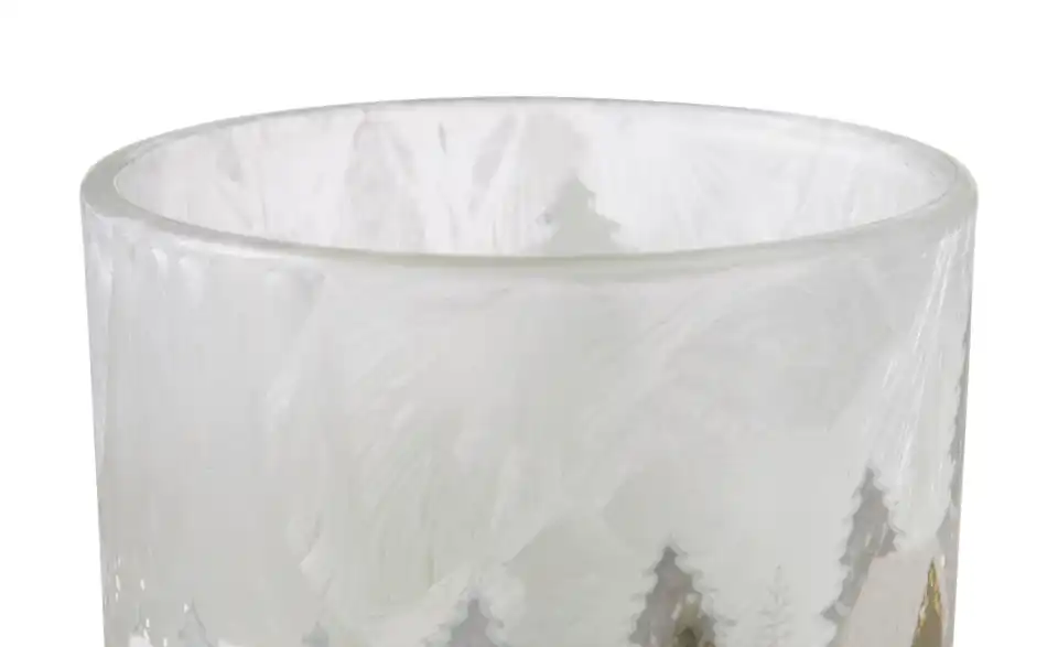 HOME STORY Teelichtglas Winterlandschaft, Detailansicht