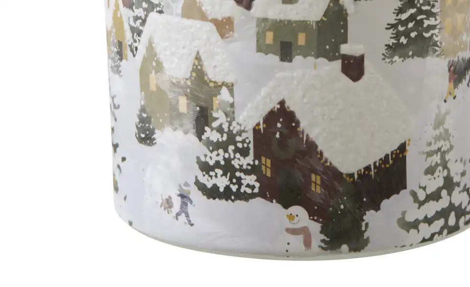 HOME STORY Teelichtglas Winterlandschaft, Detailansicht