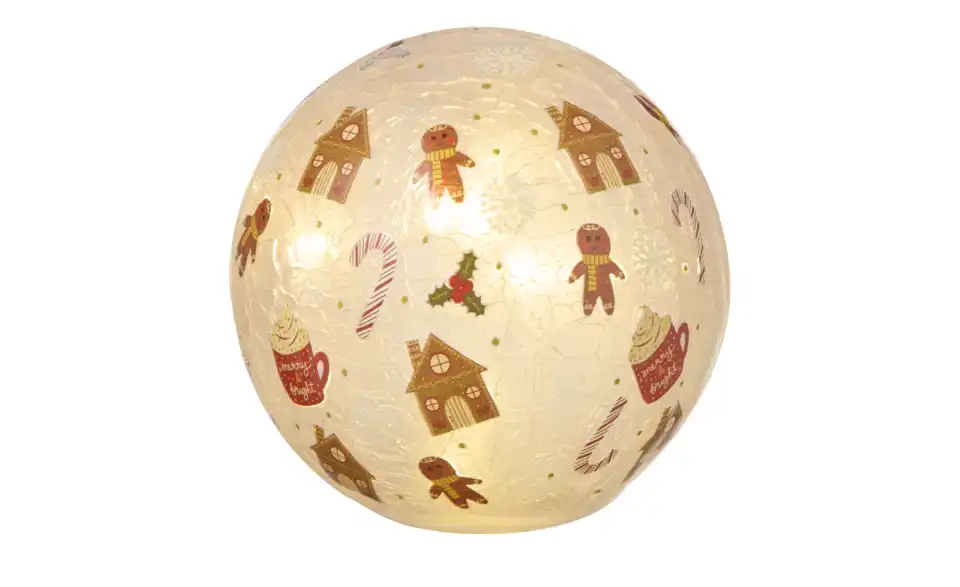 HOME STORY LED Weihnachtskugel, Beleuchtet