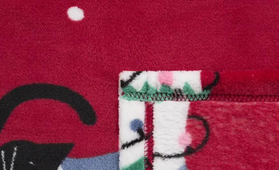 Kuscheldecke Weihnachtskatze, Detailansicht