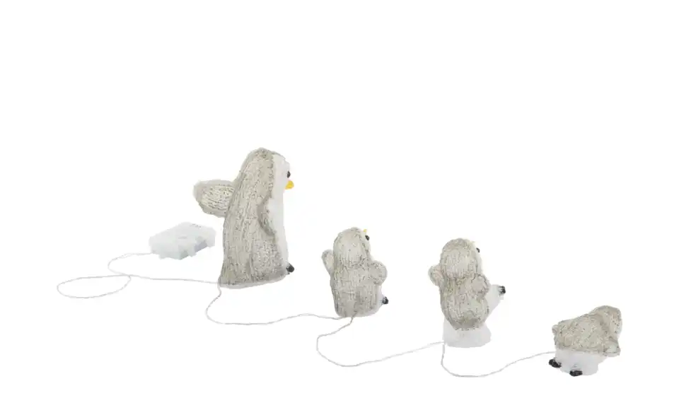 LED Pinguin 4er Set, Rückansicht