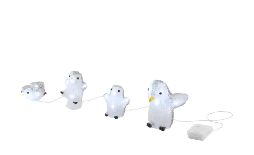LED Pinguin 4er Set, Beleuchtet