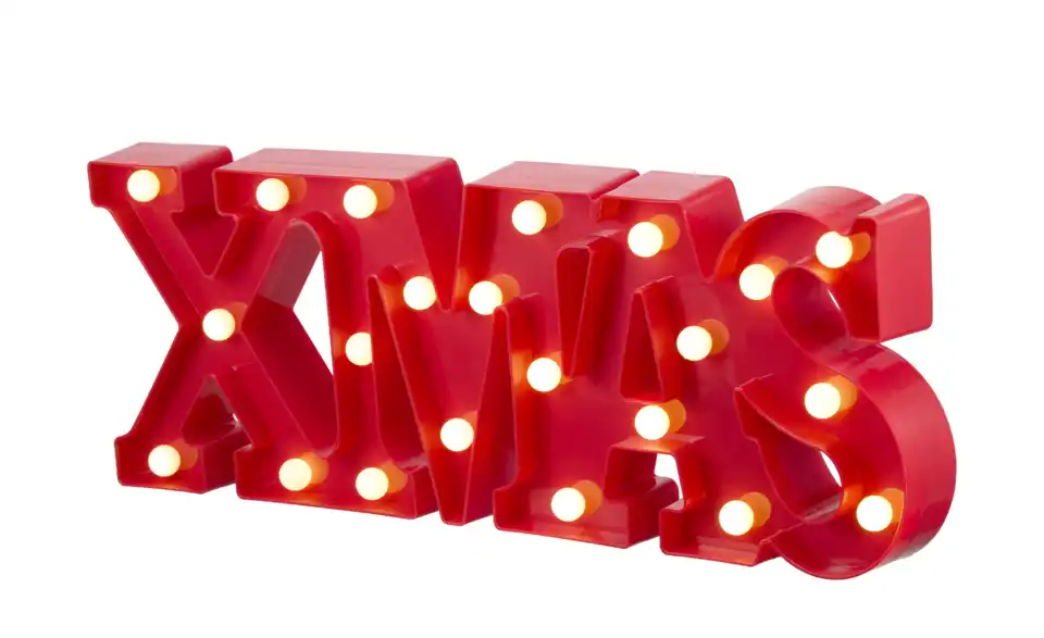 LED Schriftzug XMAS, Beleuchtet