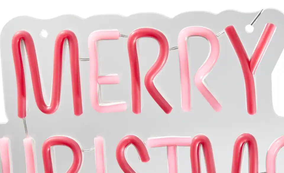 LED Neonschild Merry Christmas, Detailansicht