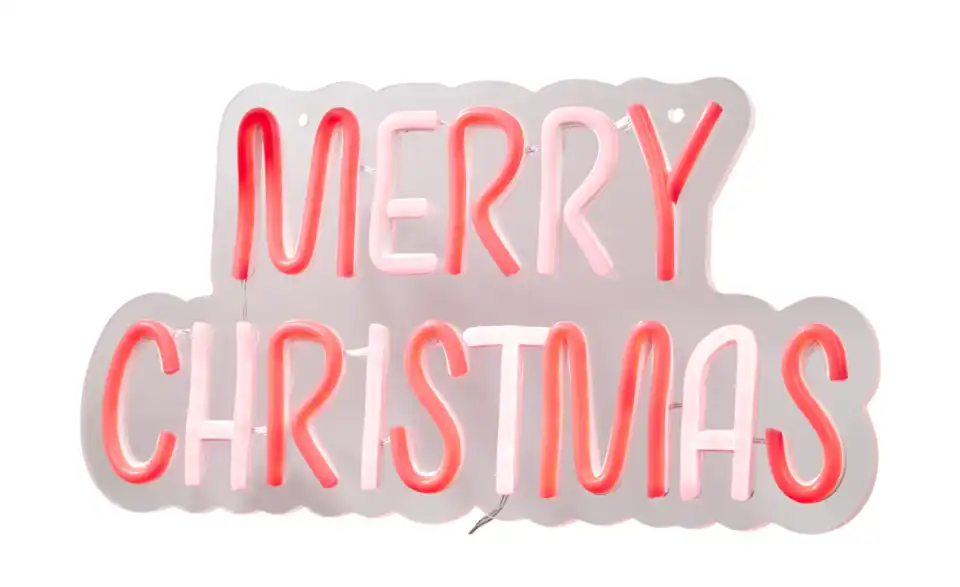 LED Neonschild Merry Christmas, Beleuchtet
