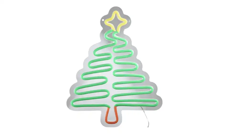 LED Neonschild Weihnachtsbaum, Frontansicht