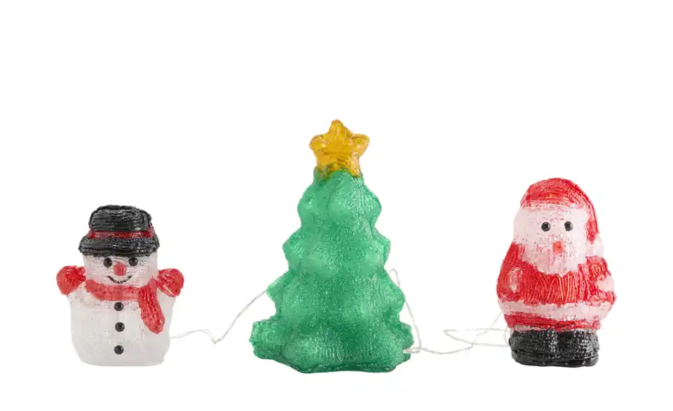 LED Weihnachtsfiguren, 3er Set, Frontansicht