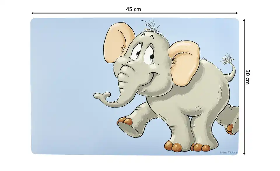 Ritzenhoff & Breker Platzmattenset "Happy Zoo", Bemaßung