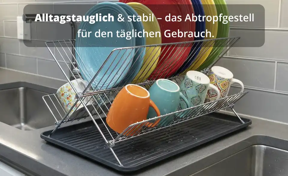 KHG Abtropfgestell mit Abtropfschale, Bild mit Text