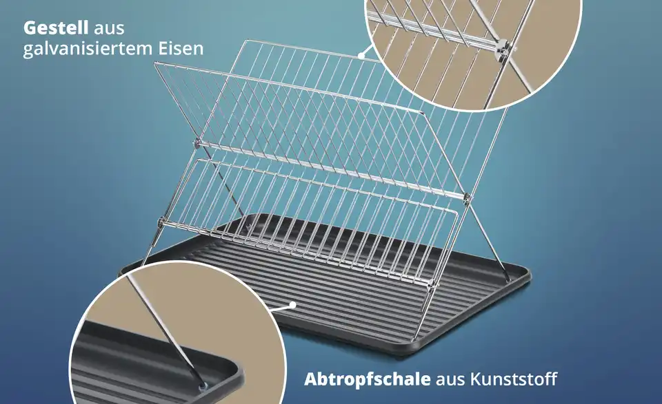 KHG Abtropfgestell mit Abtropfschale, Bild mit Text