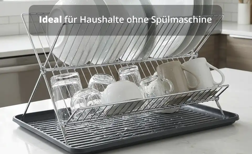 KHG Abtropfgestell mit Abtropfschale, Bild mit Text