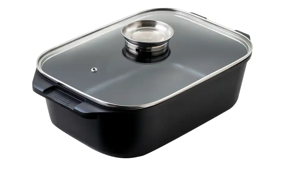 KHG Aromabräter aus Aluguss eckig, Perspektive