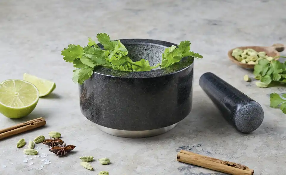 Meisterkoch Mörser mit Stößel OPTIMUS, in Wohnsituation