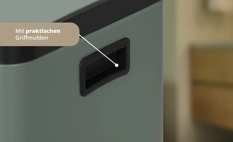 KHG Abfalleimer 2x15l, Bild mit Text