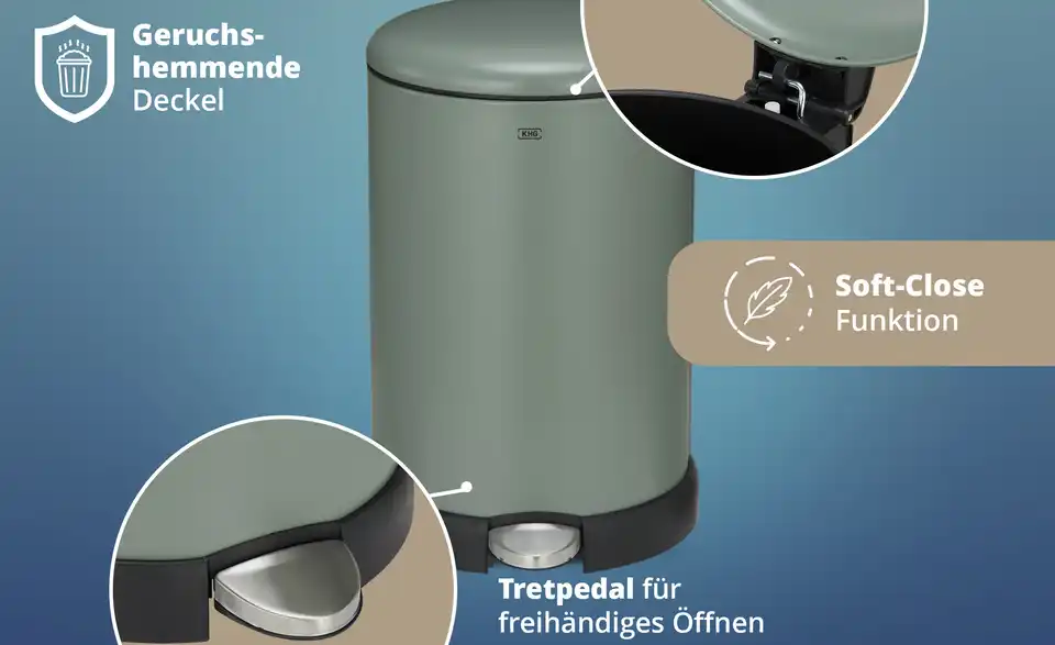 KHG Abfalleimer, Bild mit Text