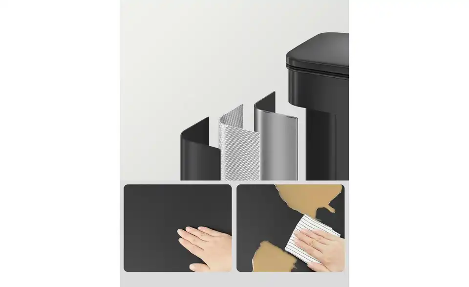 Mülleimer, Bild mit Text