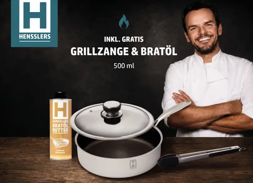 Hensslers Schmorpfanne, Bild mit Text