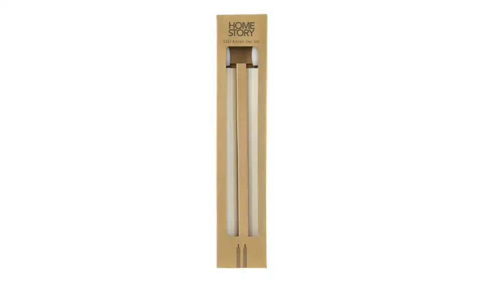 HOME STORY LED Stabkerze, 2er Set, Frontansicht