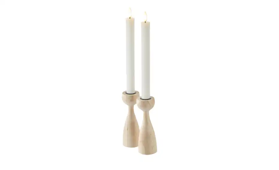 HOME STORY LED Stabkerze, 2er Set, Beleuchtet