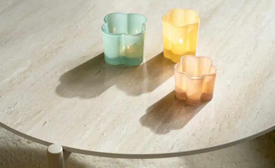 HOME STORY Teelichtglas Blüte, in Wohnsituation