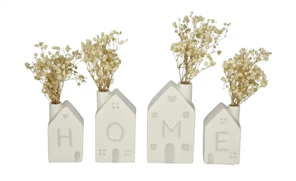 HOME STORY 4er Set Vasen "Home", Frontansicht