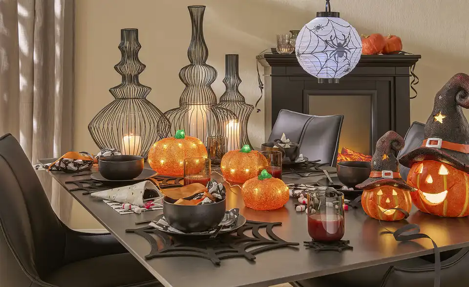 LED Kürbis, 3er Set, in Wohnsituation