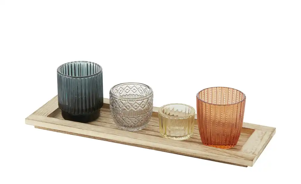 HOME STORY Teelichtglas, 4er Set, Perspektive