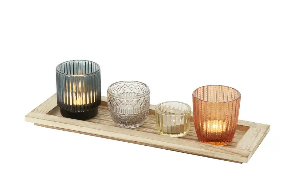 HOME STORY Teelichtglas, 4er Set, Funktionsansicht