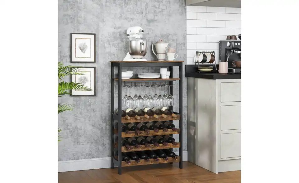 Weinregal, in Wohnsituation