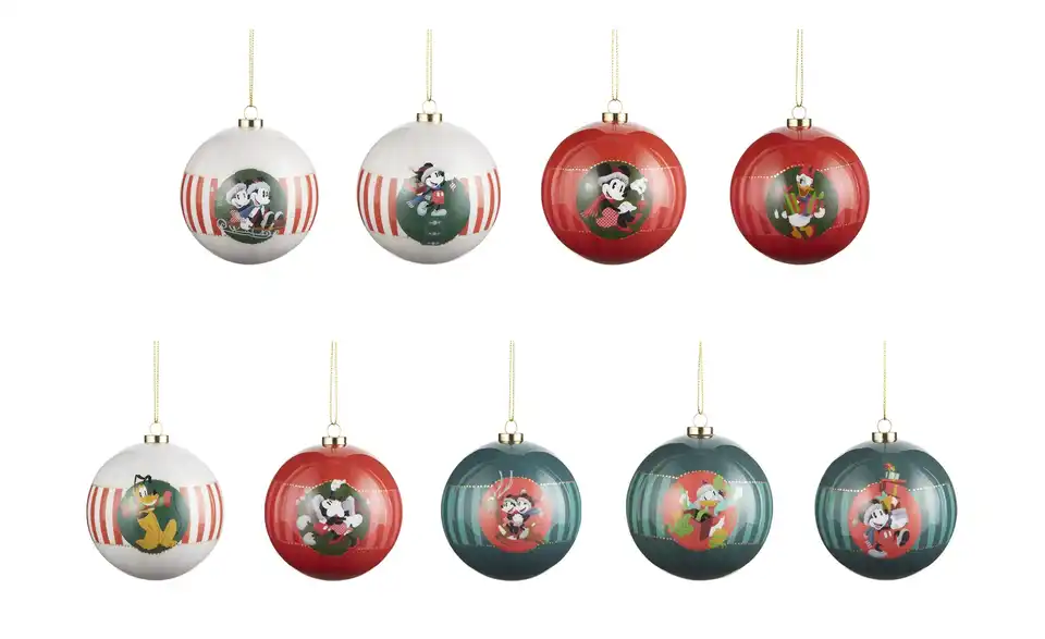 Disney Weihnachtskugeln Disney, 9er Set, Perspektive