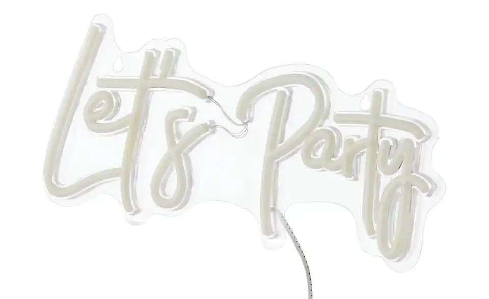 LED Neon Schild Lets Party, Perspektive