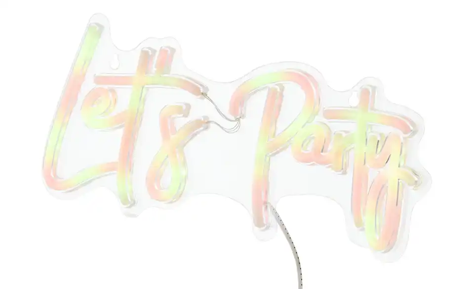 LED Neon Schild Lets Party, Beleuchtet