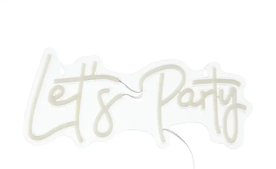 LED Neon Schild Lets Party, Frontansicht
