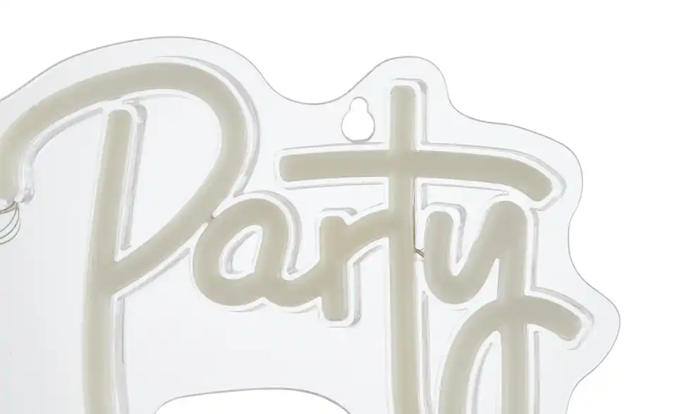 LED Neon Schild Lets Party, Detailansicht