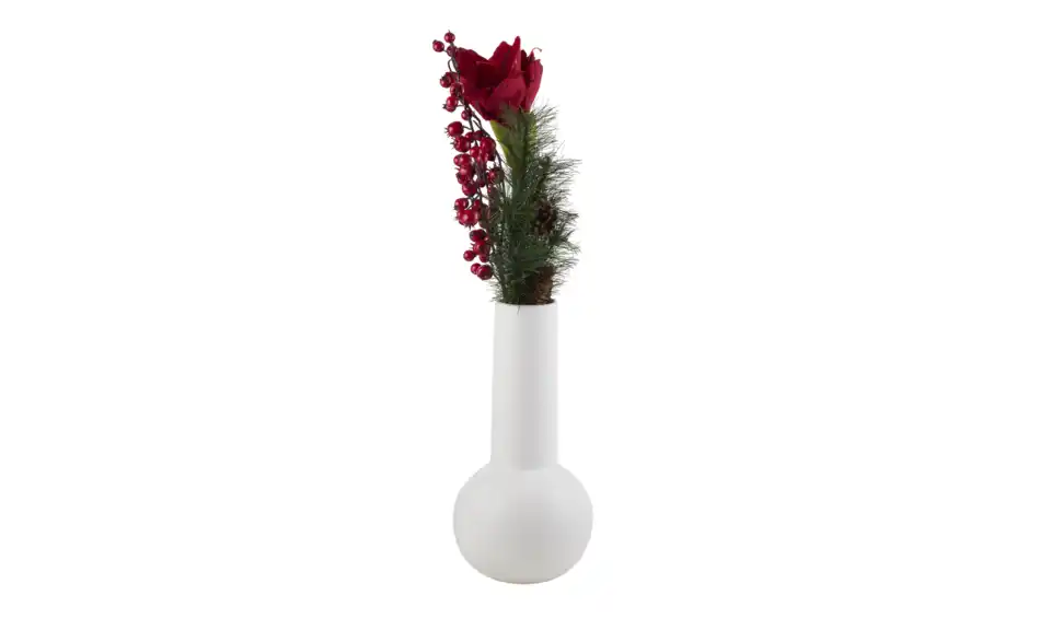 Strauß mit Amaryllis und Beeren, Perspektive