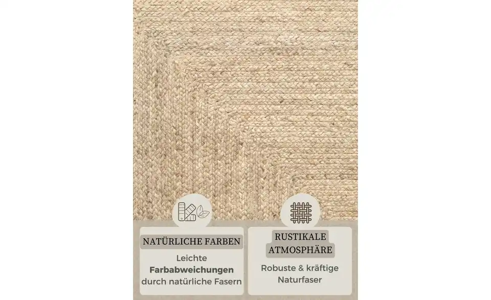 Hanse Home Juteteppich, Bild mit Text