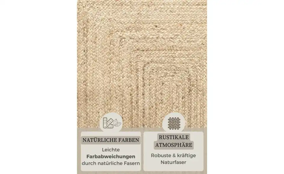 Hanse Home Juteteppich, Bild mit Text