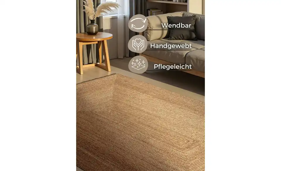Hanse Home Juteteppich, Bild mit Text